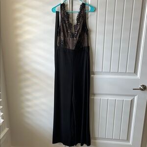 DO+BE Black Lace Evening Jumpsuit with belt